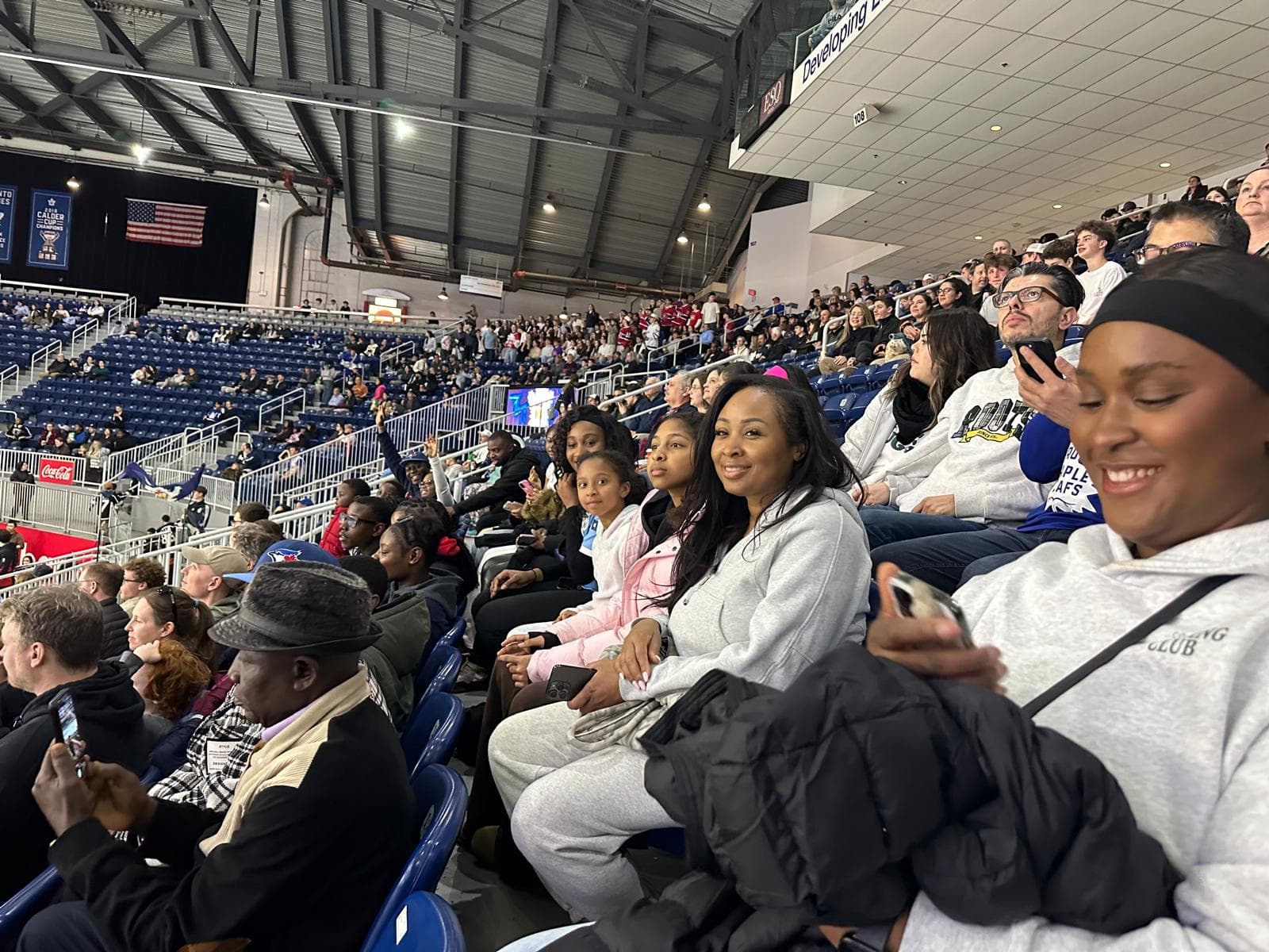 Families attending a sporting event